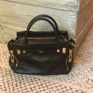 Black leather purse